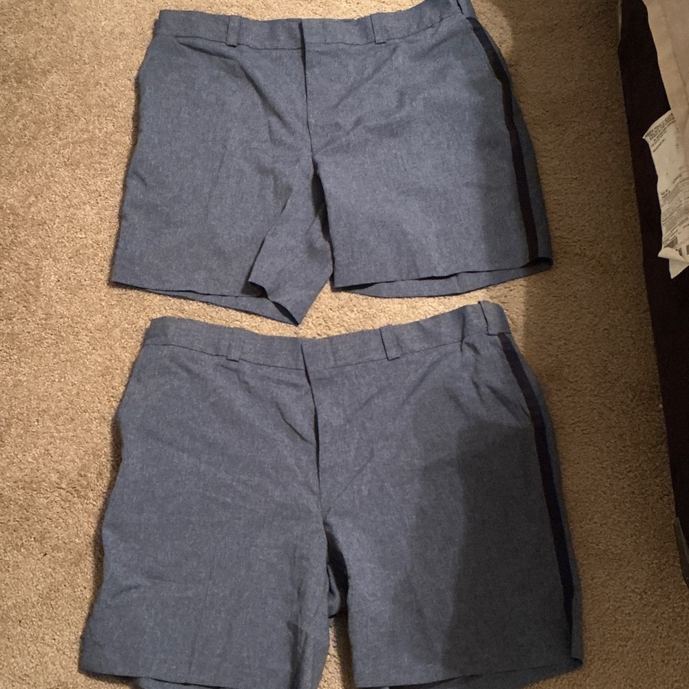 Stylish Blue Flat Front Men's Shorts